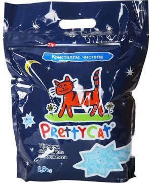 PrettyCat наполнитель силикагелевый кристаллы чистоты 1,9 кг (3,8 л)