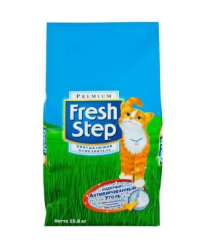 FRESH STEP Clay тройная защита, впитывающий 30 л, (15,8 кг)