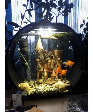 Аквариум АА-Aquarium Deco O UPG, 20л, черный, 395*187*375мм