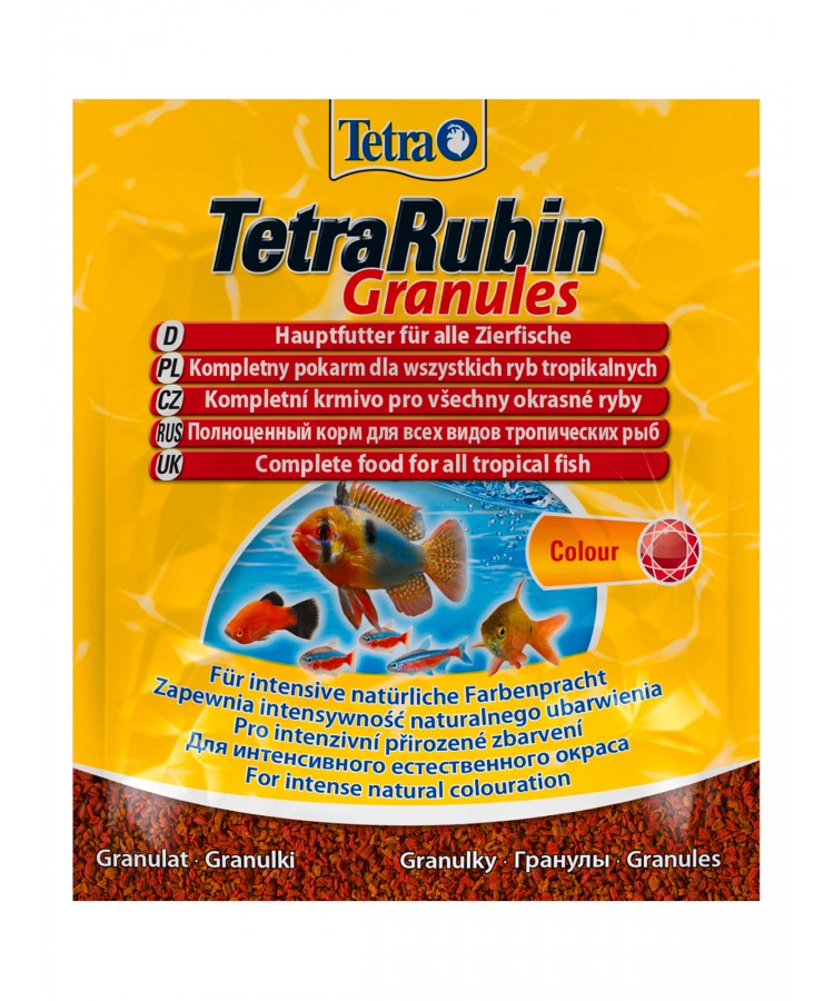 TetraRubin Granules корм в гранулах для улучшения окраса всех видов рыб 15 г (sachet)