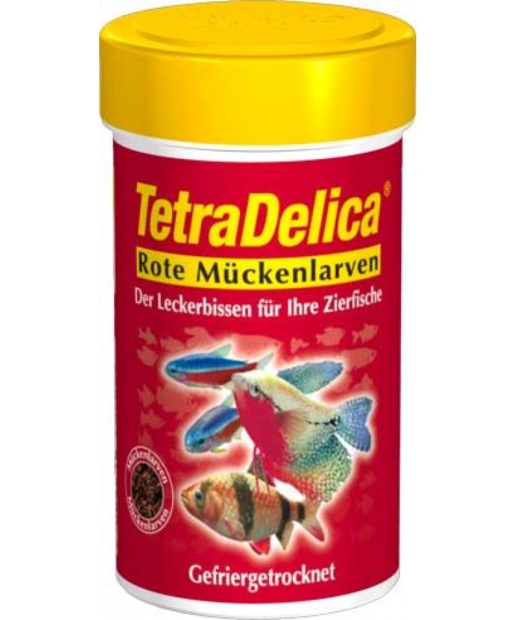 Корм Tetra (Тетра) Delica Bloodworms сублимированный мотыль 100 мл