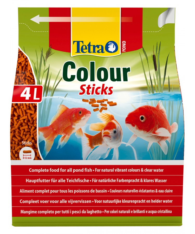 Tetra Pond Color Sticks корм для прудовых рыб палочки для окраски 4 л