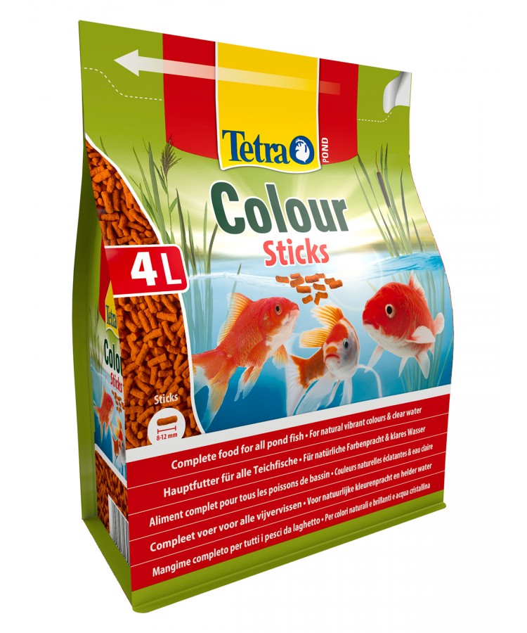 Tetra Pond Color Sticks корм для прудовых рыб палочки для окраски 4 л