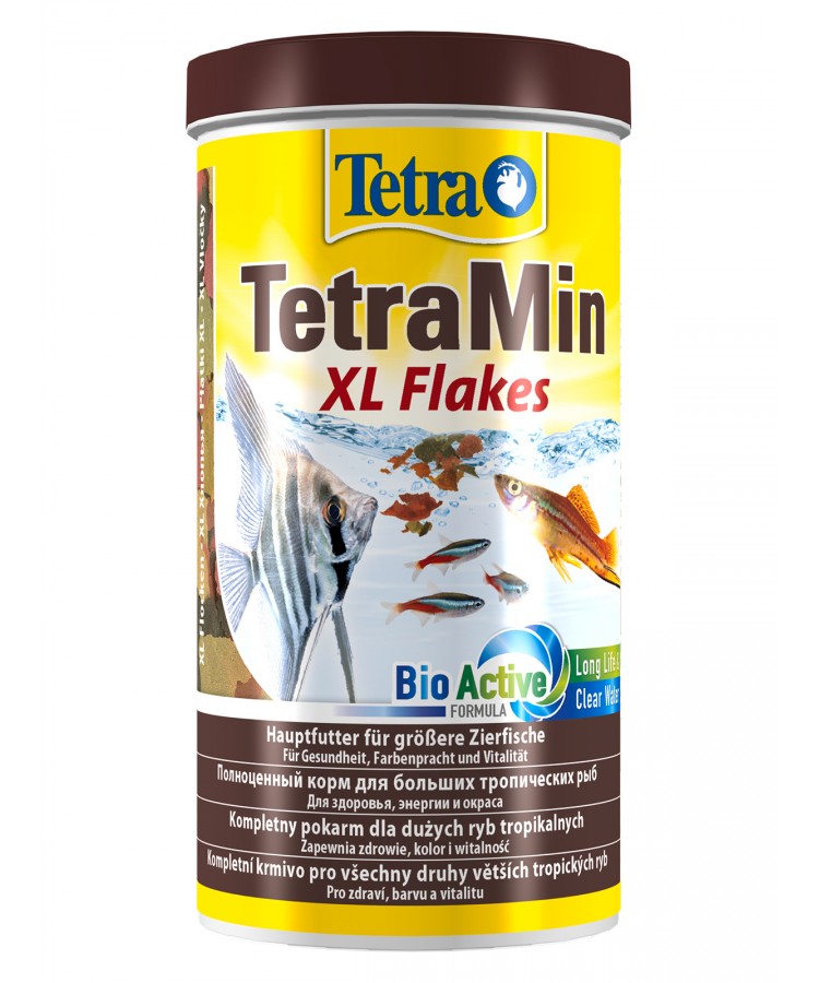 TetraMin XL корм для всех видов рыб крупные хлопья 1 л