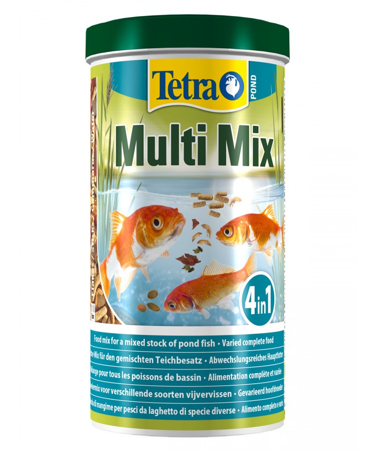 Tetra Pond MultiMix корм для пруд.рыб (гранулы, хлопья, таблетки, гаммарус) 1 л