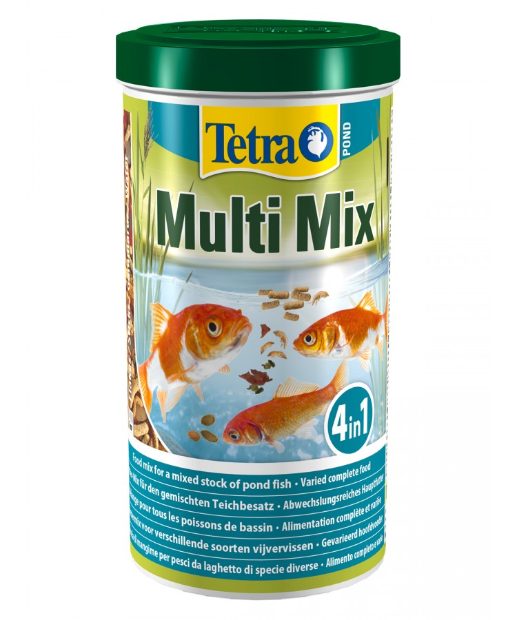 Tetra Pond MultiMix корм для пруд.рыб (гранулы, хлопья, таблетки, гаммарус) 1 л