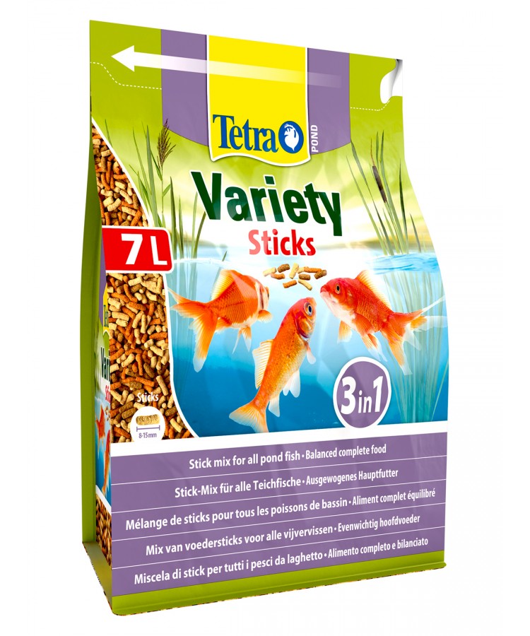 Tetra Pond Variety Sticks корм для прудовых рыб (3 вида палочек) 7 л