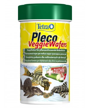 TetraPleco Veggie Wafers корм-пластинки с добавлением цуккини для донных рыб 100 мл