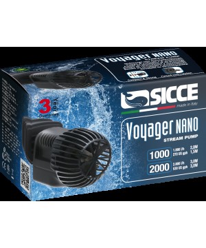 Помпа течения SICCE (Сичче) SYNCRA NANO VOYAGER 1, 1000 л/ч, 2,8 Вт., длина провода 2,35 м. 65x40x50 мм