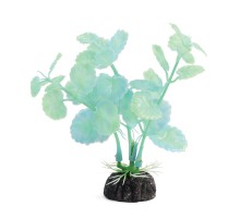 Растение для аквариума Laguna светящееся "Щитолистник" зеленый, 100мм, (пакет)