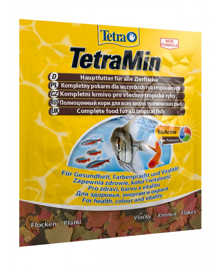 TetraMin корм для всех видов рыб в виде хлопьев 12 г (sachet)