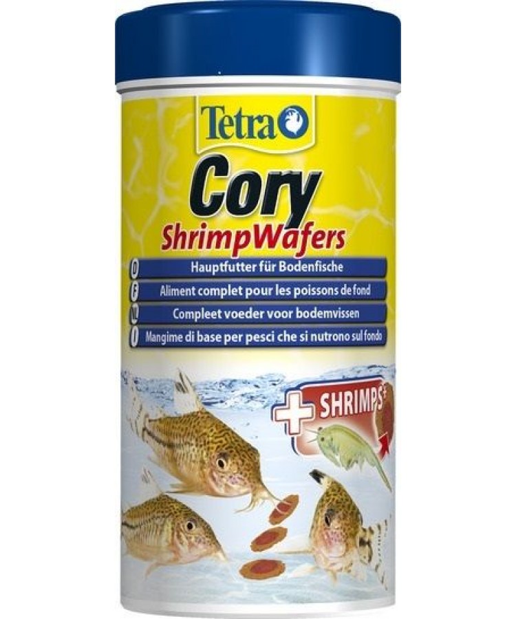 Tetra Cory Shrimp Wafers корм-пластинки с добавлением креветок для сомиков-коридорасов 250 мл