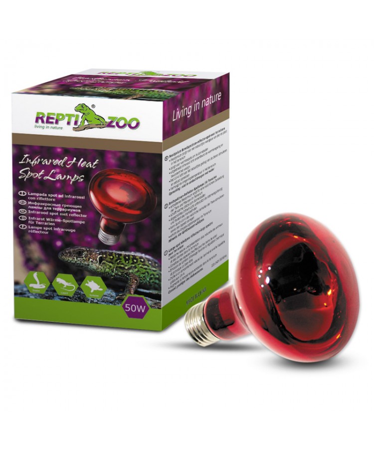 Лампа Repti-Zoo инфракрасная 80100R "ReptiInfrared", 100Вт