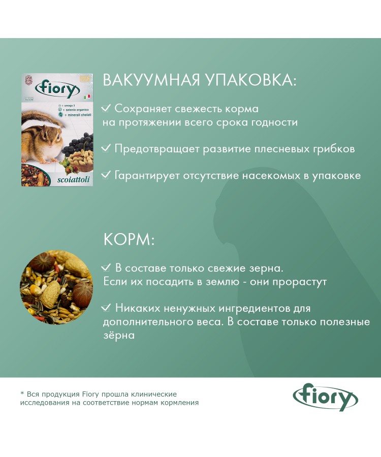 Корм Fiory Scoiattoli для белок 850 г