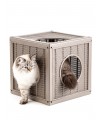 BAMA PET домик для кошек QUBLO 35x35x35h см, бежевый