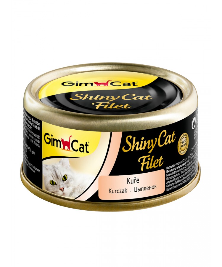 GimCat ShinyCat Filet консервы для кошек из цыпленка 70 г * 24 шт