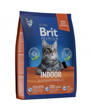 Brit (Брит) Premium Cat Indoor с курицей для кошек домашнего содержания 400 гр.