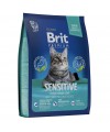 Brit Premium Cat Sensitive с индейкой и ягненком для кошек с чувствительным пищеварением 8 кг