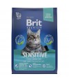 Brit Premium Cat Sensitive с индейкой и ягненком для кошек с чувствительным пищеварением 8 кг