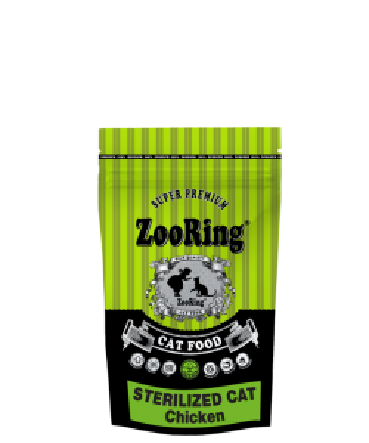 КОРМ ДЛЯ КОШЕК ZOORING STERILIZED CAT CHICKEN ЦЫПЛЁНОК 1.5 кг