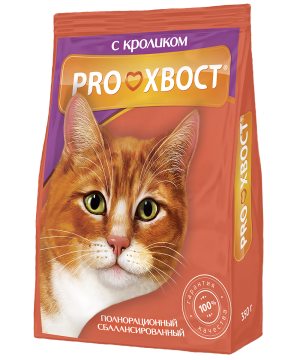 Сухой корм для кошек ProХвост кролик 350 г