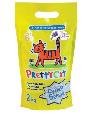 Наполнитель PrettyCat Супер Белый с ароматом лаванды комкующийся - 2 кг (4 л)