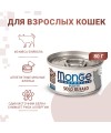 Влажный корм Monge Cat Monoprotein для кошек, мясные хлопья из мяса буйвола, консервы 80 г