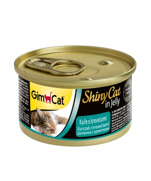 Консервы для кошек Gimcat ShinyCat из цыпленка с креветками 70 грамм