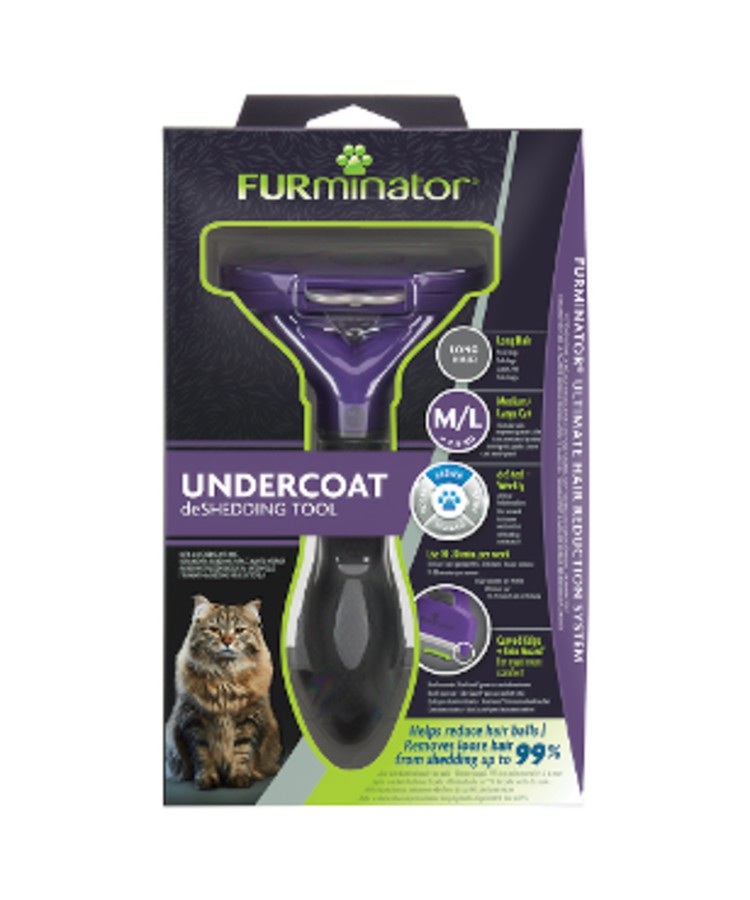 Фурминатор FURminator M/L для больших кошек c длинной шерстью