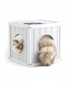 BAMA PET домик для кошек QUBLO 35x35x35h см, белый