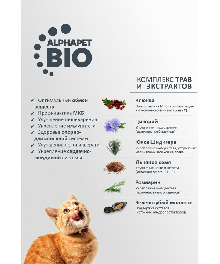 AlphaPet Superpremium (АльфаПет) 7кг с уткой и индейкой сухой для взрослых стерилизованных кошек