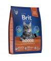 Brit Premium Cat Indoor с курицей для кошек домашнего содержания 800 гр.