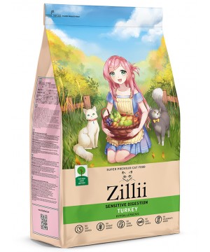 ZILLII (Зилли) Cat Sensitive Digestion 2кг индейка сухой для кошек с чувствительным пищеварением