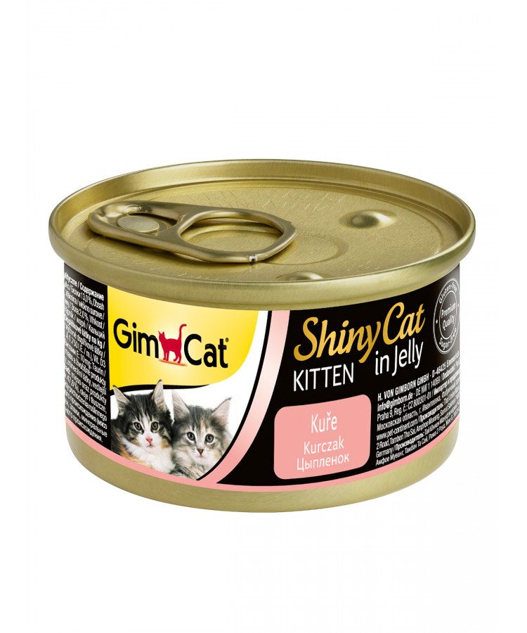 Консервы для котят Gimcat ShinyCat для котят с цыпленком 70 г