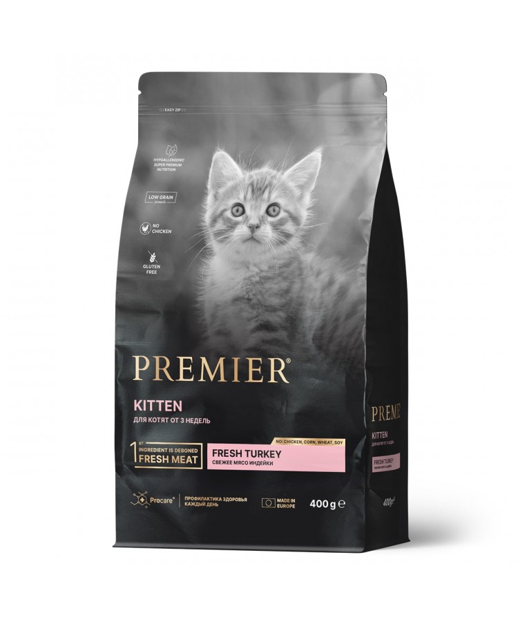 Premier Cat Turkey KITTEN (Свежая индейка для котят) 400 г