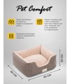 Лежанка Pet Comfort для кошек и собак мелких пород, Echo Varro 09, размер S 50х60 см, коричневый