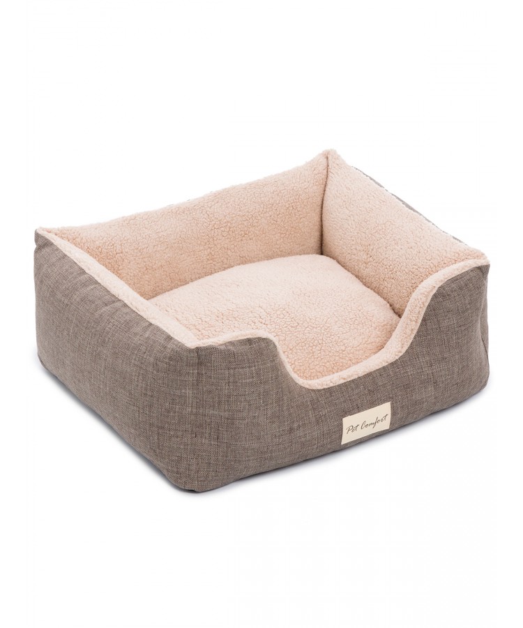 Лежанка Pet Comfort для кошек и собак мелких пород, Echo Varro 09, размер S 50х60 см, коричневый