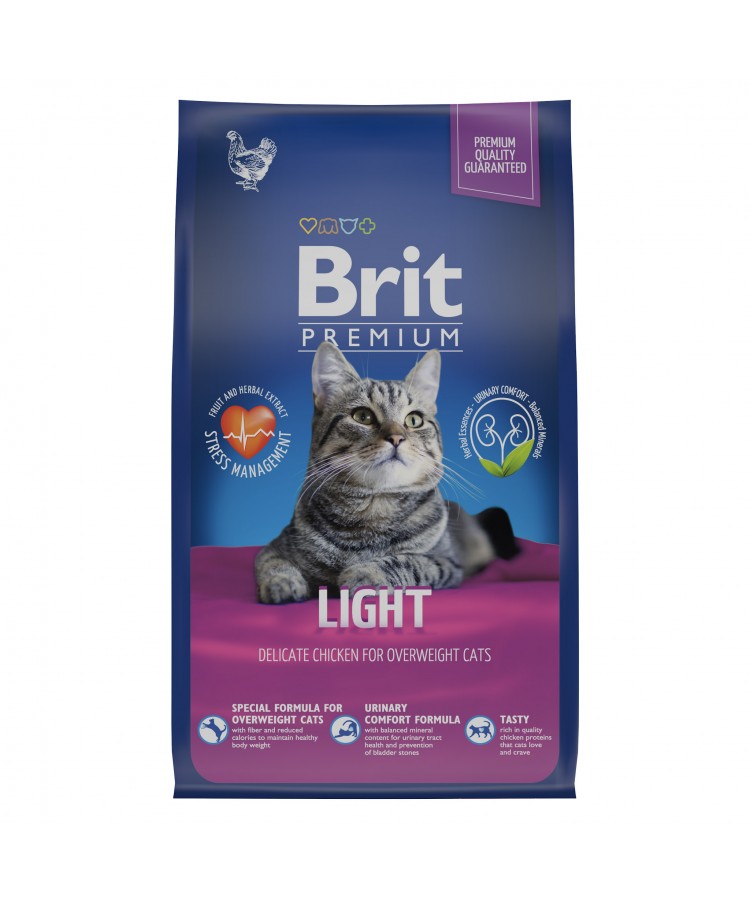 Brit Premium Light с курицей для кошек с избыточным весом 800 гр.