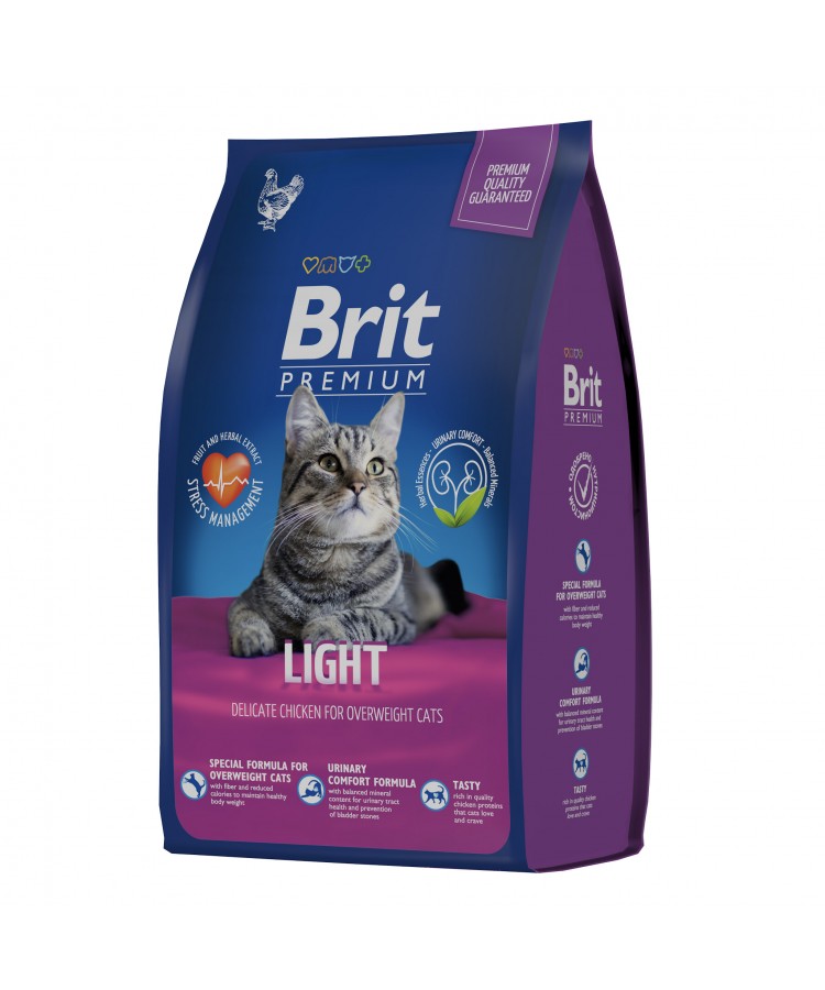 Brit Premium Light с курицей для кошек с избыточным весом 800 гр.