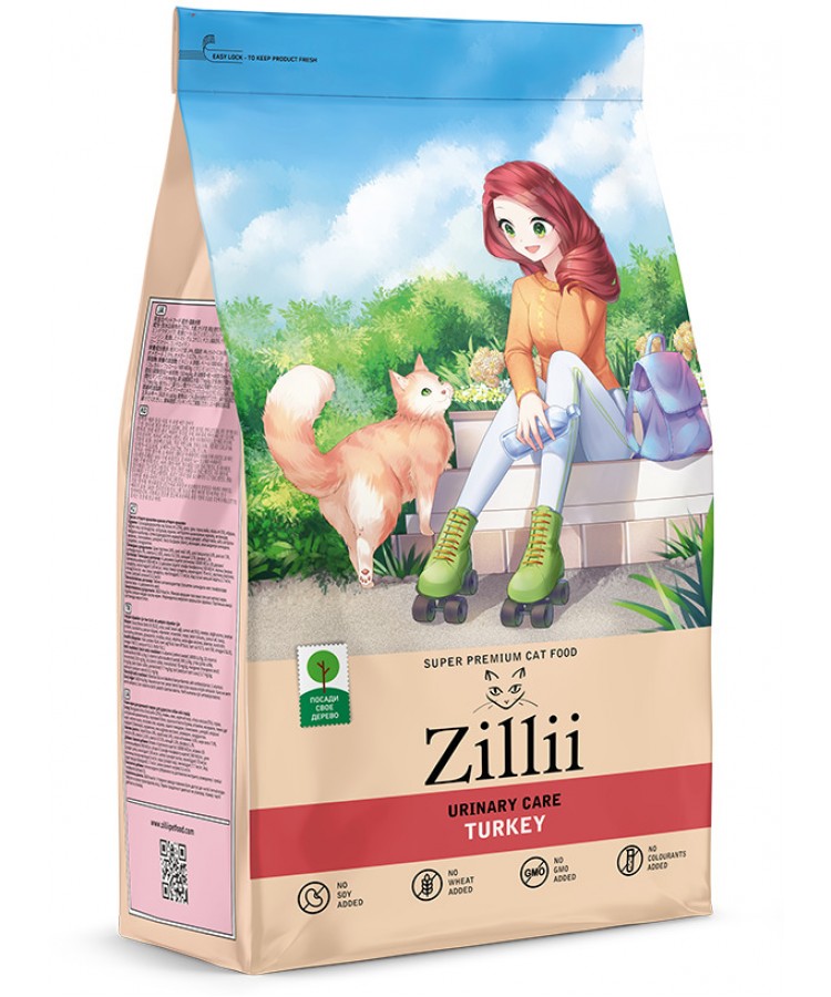 ZILLII (Зилли) Cat Urinary Care 0,4кг индейка и ягненок сухой для домашних кошек