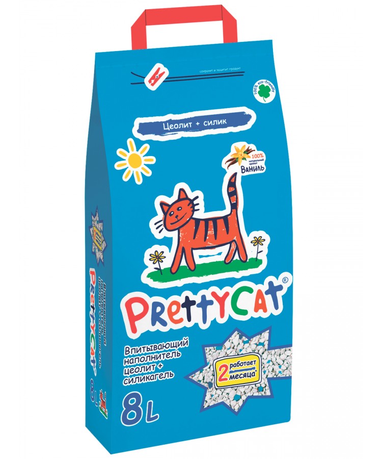 Наполнитель PrettyCat впитывающий глиняный с део-кристаллами Aroma Fruit 4 кг (8л)