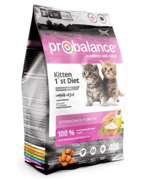 Сухой корм для котят Probalance (Пробаланс) 1`st Diet с курицей 400 г