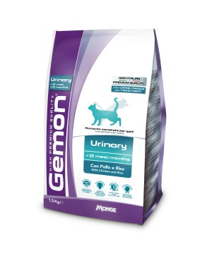 Gemon Cat Urinary корм для профилактики мочекаменной болезни для взрослых кошек с курицей и рисом 1,5кг