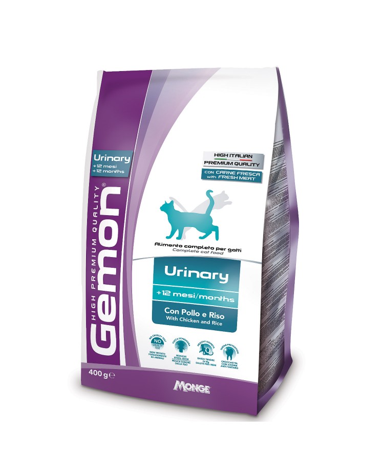 Gemon Cat Urinary корм для профилактики мочекаменной болезни для взрослых кошек с курицей и рисом 400г