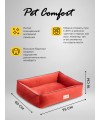 Лежанка Pet Comfort для кошек и собак мелких пород, Golf Vita 02, размер S 60х75 см, красный