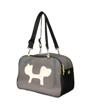 United Pets мягкая сумка-переноска "Mesh Bag" 44 х 23 х 28 см, черная/желтая