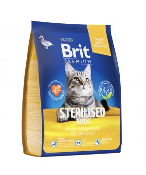 Brit (Брит) Premium Cat Sterilised Duck & Chicken с уткой и курицей для взрослых стерилизованных кошек 400 гр.