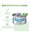 Влажный корм Monge Cat Monoprotein для кошек, мясные хлопья из курицы с горошком, консервы 80 г