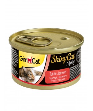 GimCat ShinyCat консервы для кошек из тунца с лососем 70 г * 24 шт