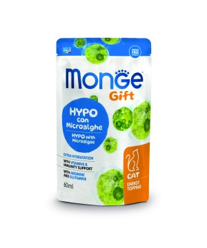 Дополнительное питание Monge Gift Energy topping hypo питательный гипоаллергенный напиток для кошек "энергетический топпинг" с микроводорослями 60 мл